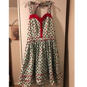 Voodoo Vixen Vintag Dotty Ladybug Flared Dress